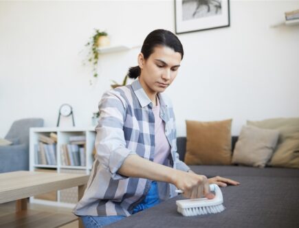 nettoyage avec la terre de sommiere