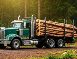 camion de grumes de bois en Alsace