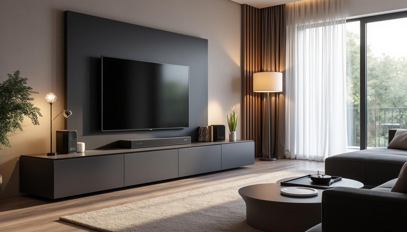 découvrez les avantages du meuble tv avec enceinte intégrée chez leclerc, idéal pour les mélomanes. alliant design moderne et son de qualité, ce meuble transforme votre salon en véritable espace musical, tout en optimisant l'aménagement et l'esthétique de votre intérieur.