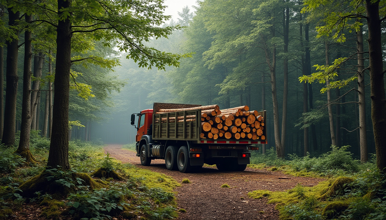 comparez les prix des camions de grumes de bois en normandie et trouvez le meilleur rapport qualité-prix pour vos besoins en approvisionnement de bois.