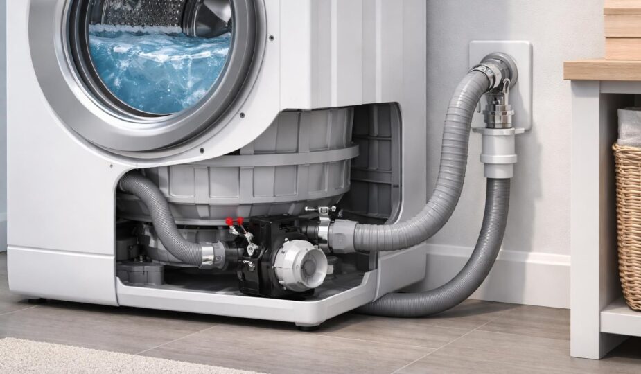 découvrez comment interpréter le schéma d'évacuation de votre machine à laver pour réaliser un entretien rapide et efficace.