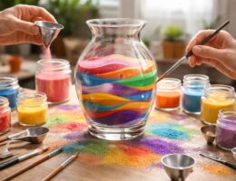 découvrez comment décorer un vase avec du sable coloré grâce à nos conseils et techniques simples pour créer des compositions artistiques uniques et magnifiques.