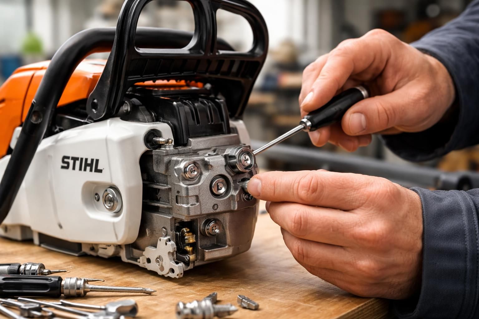 découvrez comment régler facilement les vis h et l du carburateur de votre tronçonneuse stihl pour un démarrage optimal et une performance maximale.