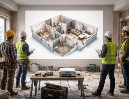 découvrez comment afficher un plan 3d en temps réel pendant vos travaux de rénovation grâce au vidéoprojecteur epson, pour un suivi précis et efficace du chantier.