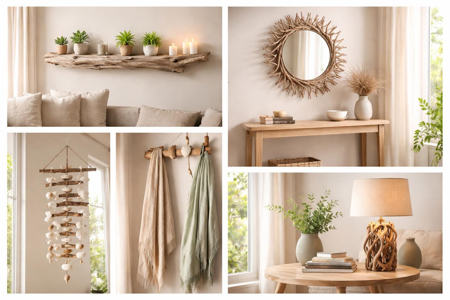 découvrez 5 idées déco en bois flotté pour créer une ambiance naturelle et apaisante dans votre intérieur.