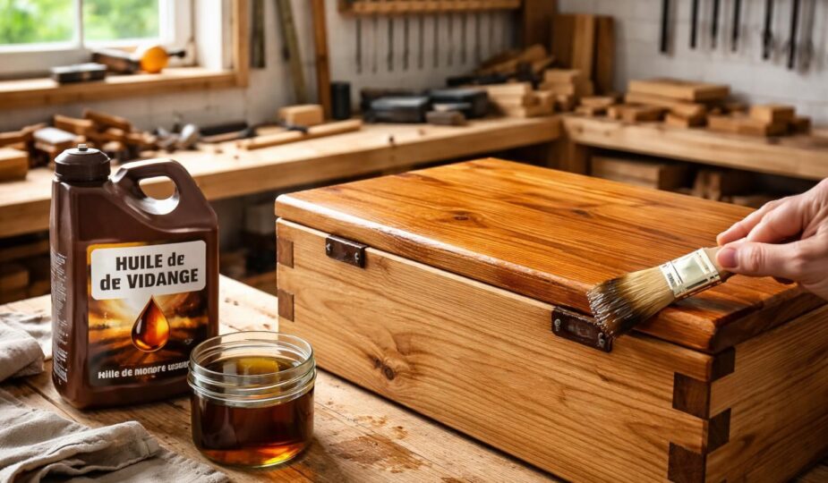 découvrez comment l'huile de vidange peut protéger et embellir le bois dans vos projets de bricolage, en apportant durabilité et résistance.