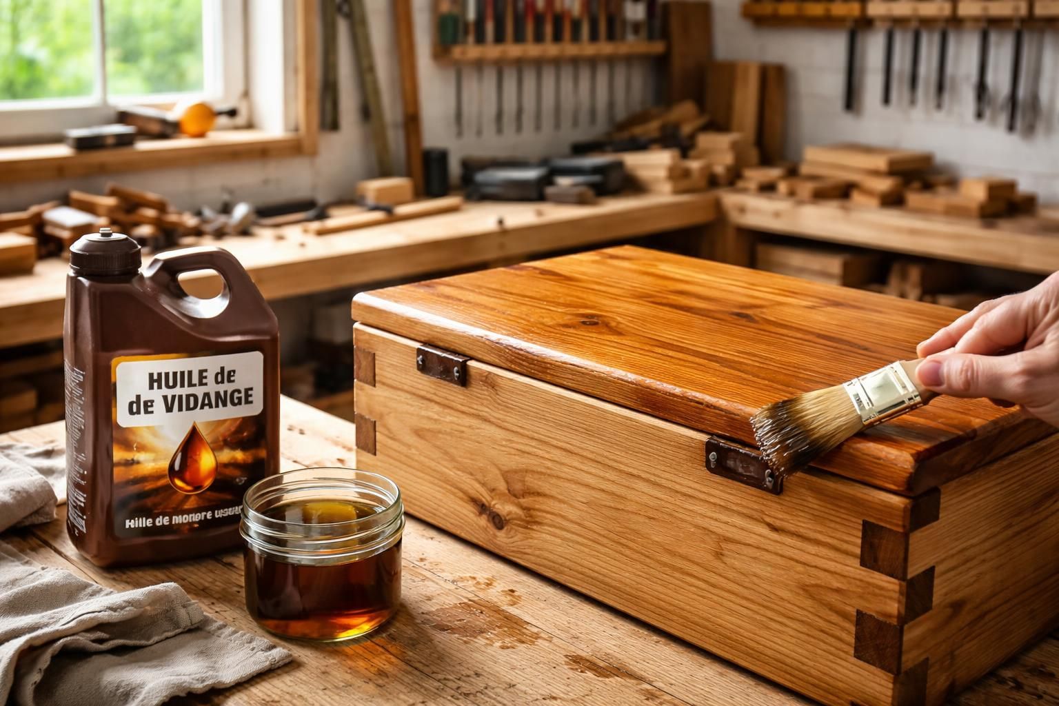 découvrez comment l'huile de vidange peut protéger et embellir le bois dans vos projets de bricolage, en apportant durabilité et résistance.