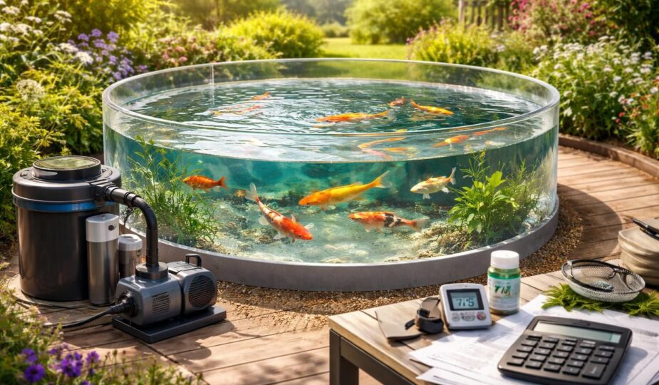 découvrez quel budget prévoir pour installer un bassin hors sol dédié aux poissons, incluant les coûts de matériel, installation et entretien.