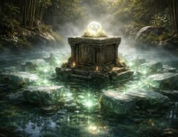 explorez la signification mystique de l'autel du bassin de jade morcelé, un objet sacré empreint de symbolisme et de spiritualité.