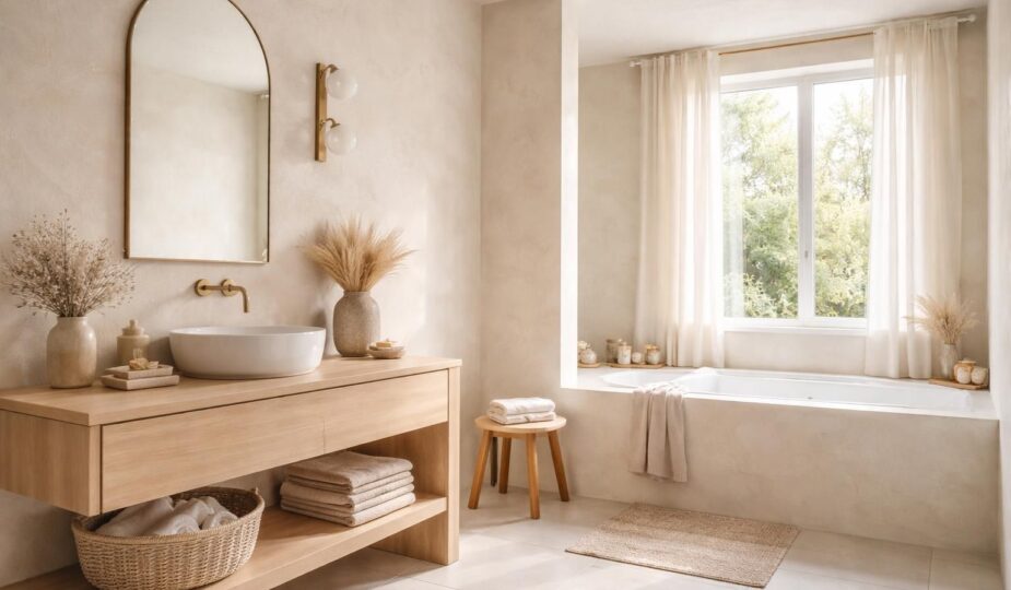 découvrez comment l'enduit à la chaux peut transformer votre salle de bain en un espace élégant et naturel. inspirez-vous de nos idées déco pour un design unique et chaleureux.