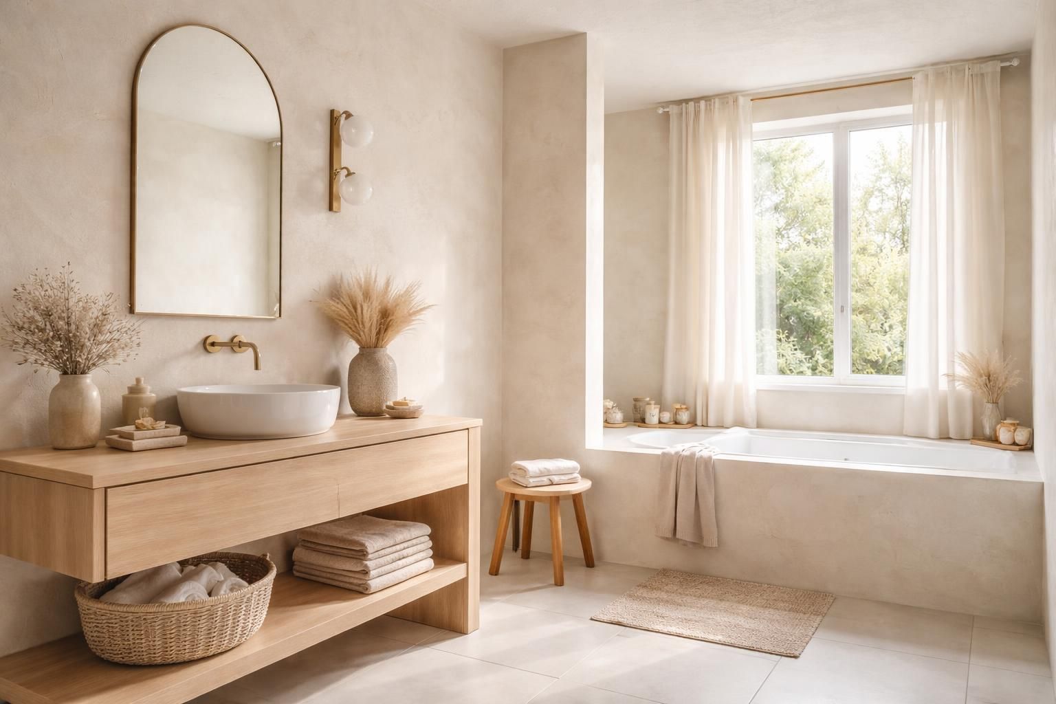 découvrez comment l'enduit à la chaux peut transformer votre salle de bain en un espace élégant et naturel. inspirez-vous de nos idées déco pour un design unique et chaleureux.