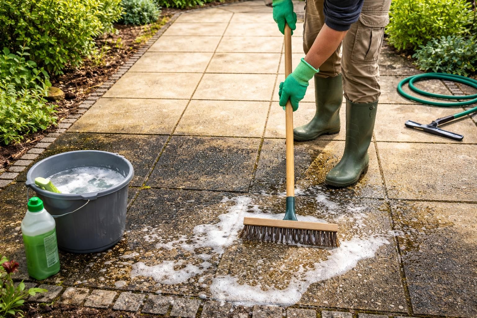 découvrez les meilleurs conseils pour nettoyer efficacement des dalles gravillonnées noircies et leur redonner un éclat naturel. astuces simples et efficaces à suivre.