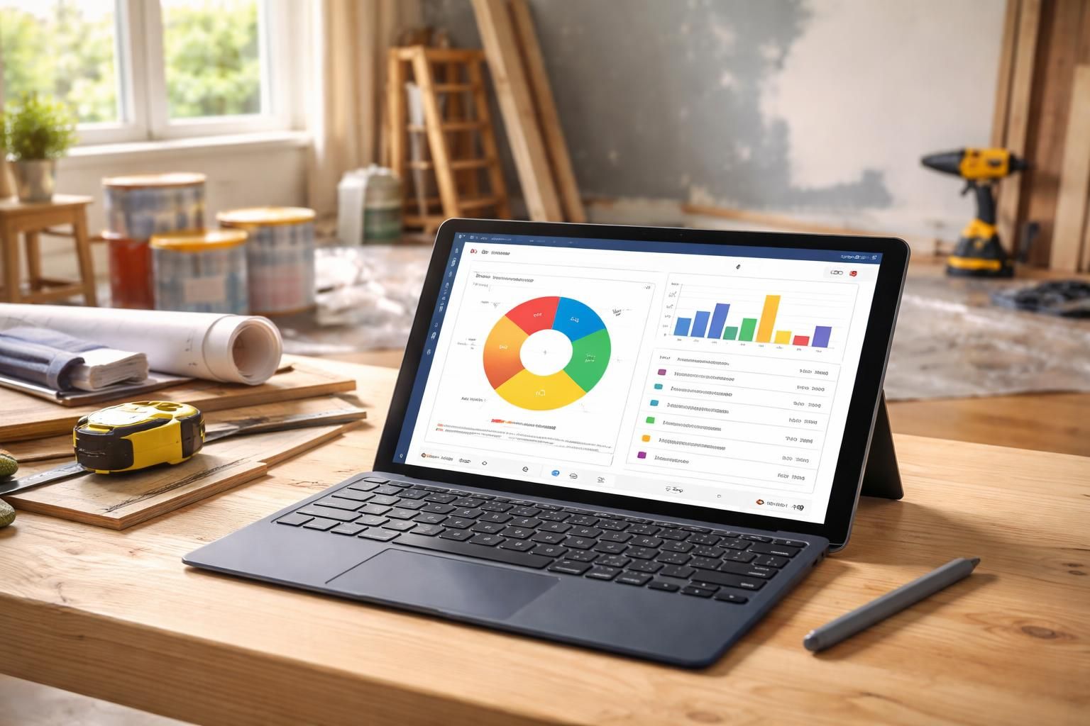 gérez facilement votre budget travaux de rénovation grâce à un suivi efficace sur tablette windows 10. suivez vos dépenses et optimisez vos projets en toute simplicité.